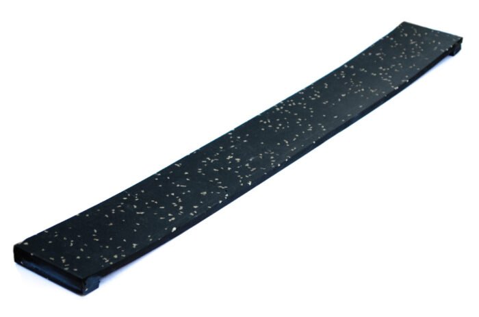 A black tie with silver speckles on it